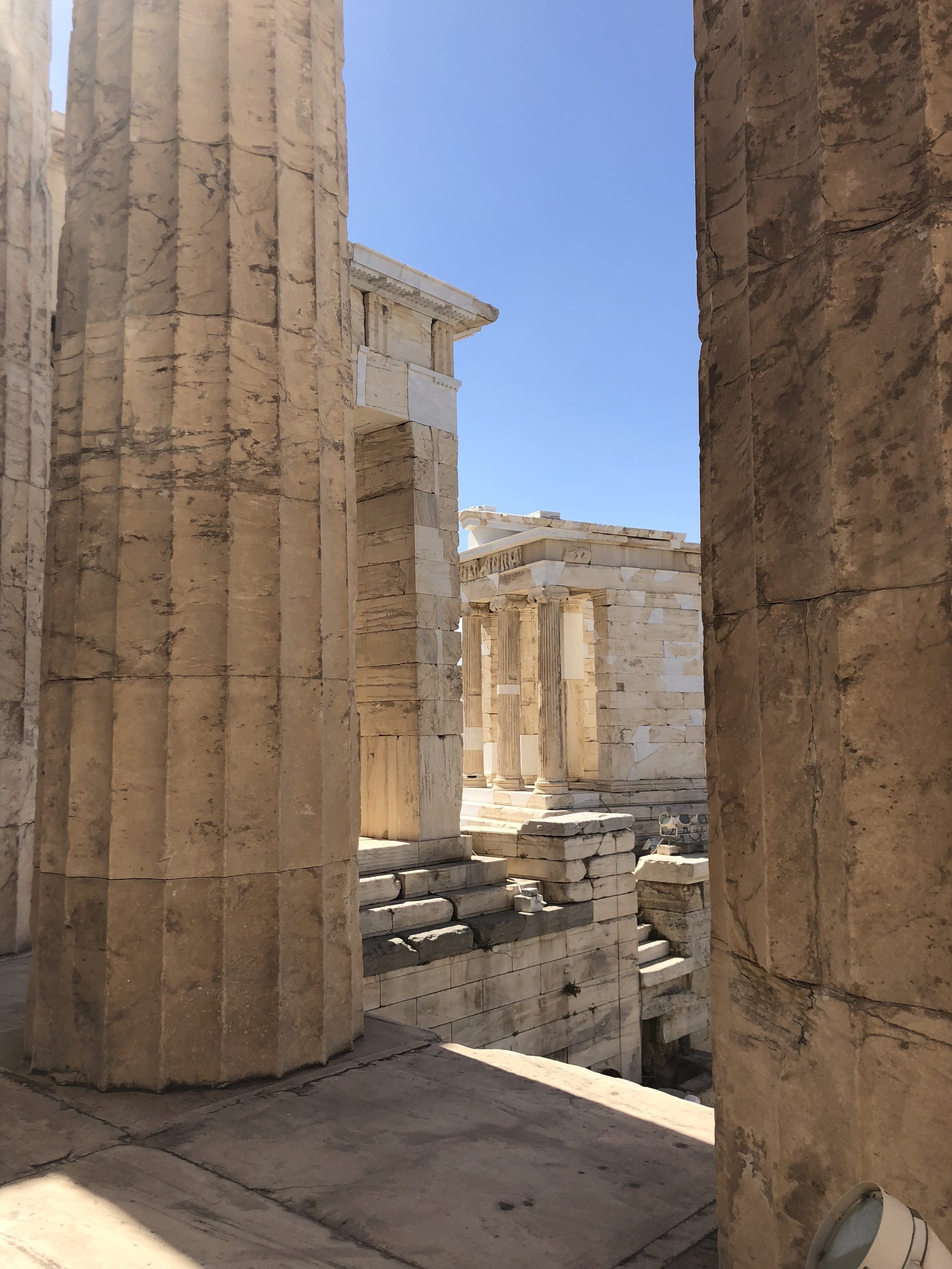 View of the Sanctuary of Athena Nike through the Propylaea's Entranceway
