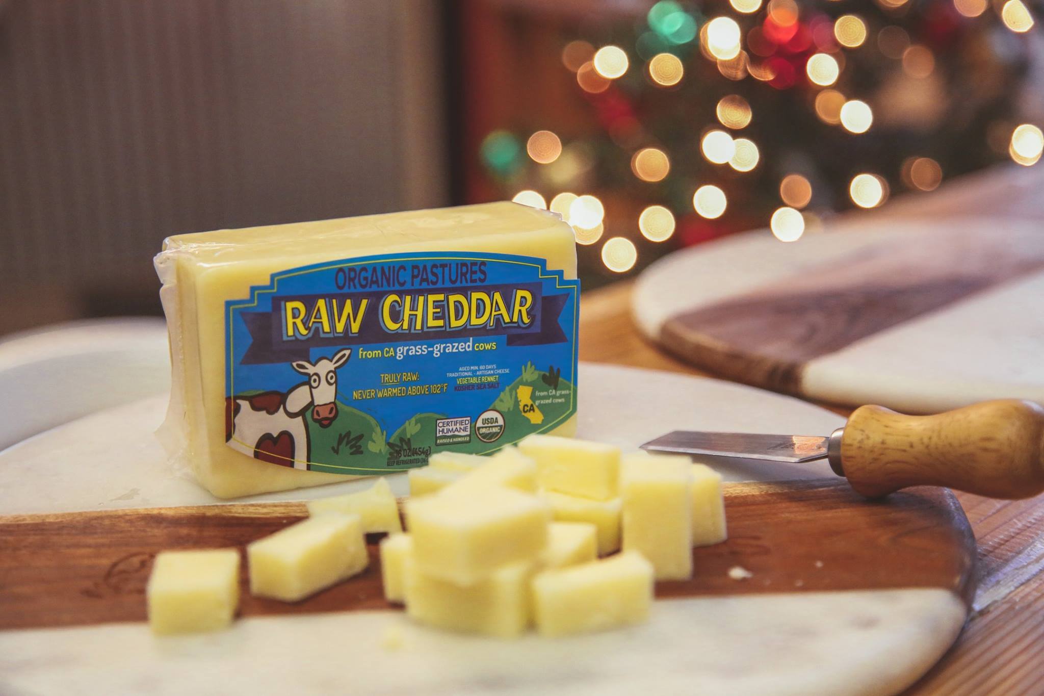 Organic Pastures' Raw Cheddar