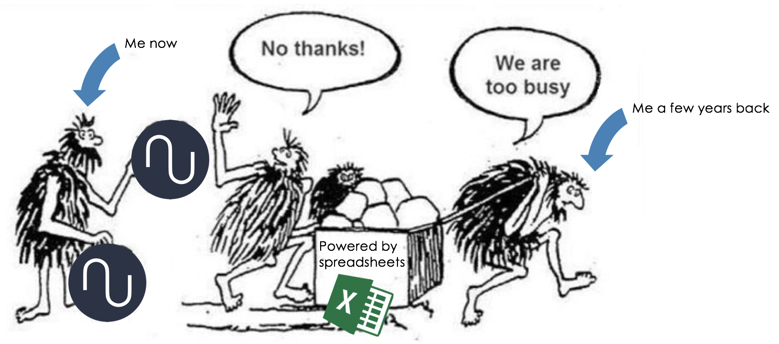 Sometimes it feels like being a caveman suggesting his peers try something new…