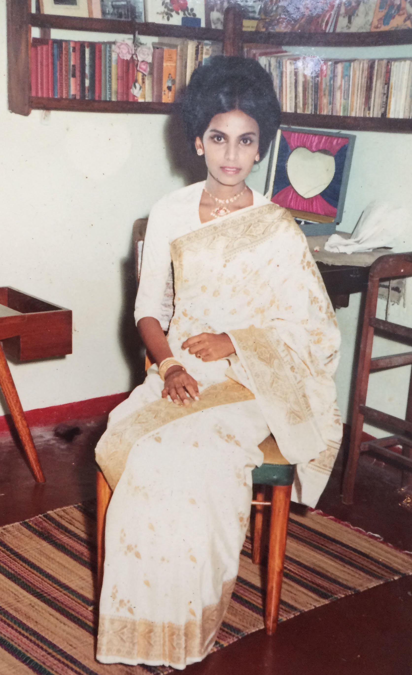 My mother looking exquisite in her wedding dress