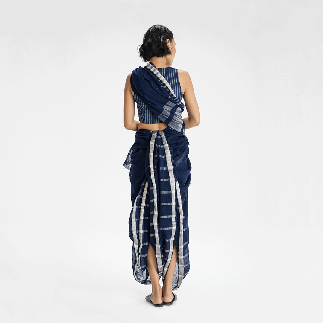 Dhangad sari drape from Goa