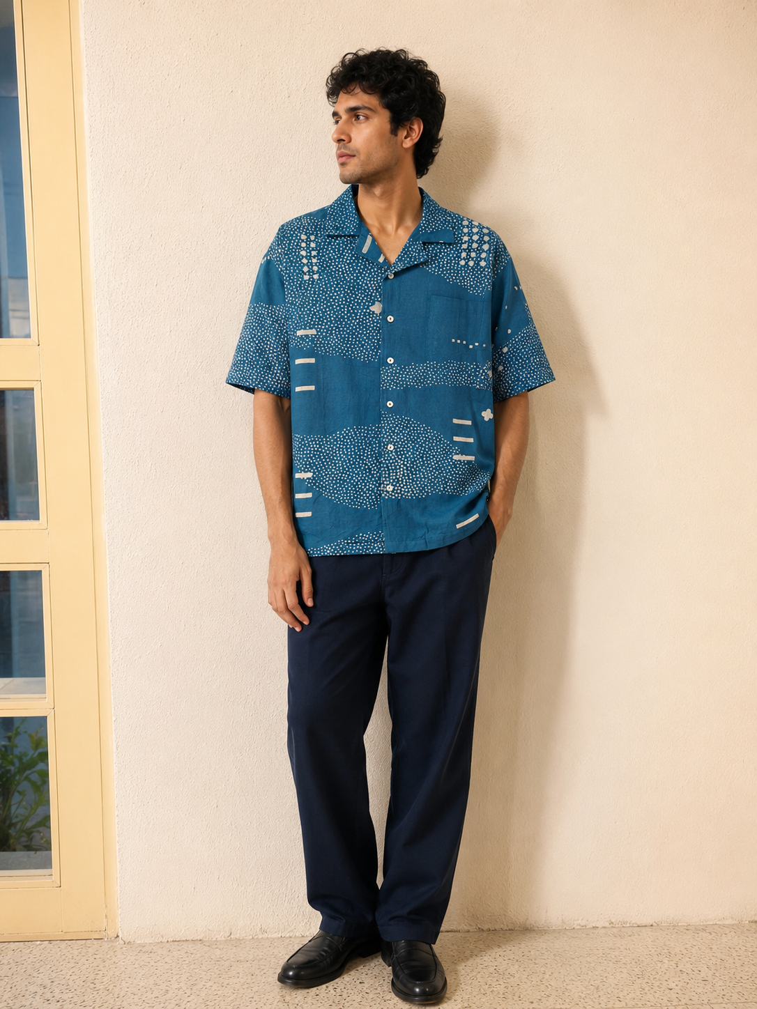 Rias Jaipur - Indigo mens shirt