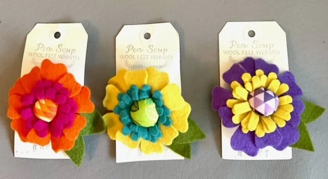      3”x3” Happy Flower Pins    $14.00 ea.