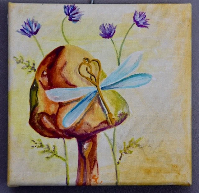 6” X 6” Mushroom Dragonfly  $25.00