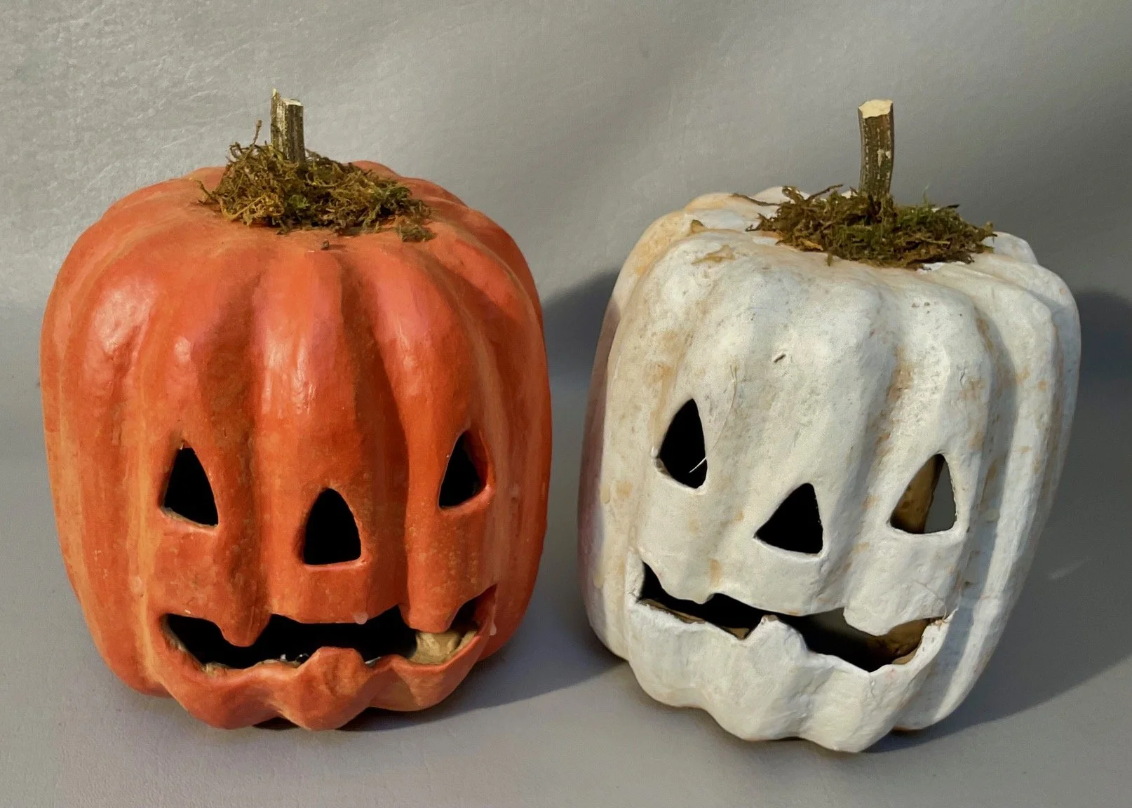 7” Halloween paper mache JOL Pumpkin 105. $35.00