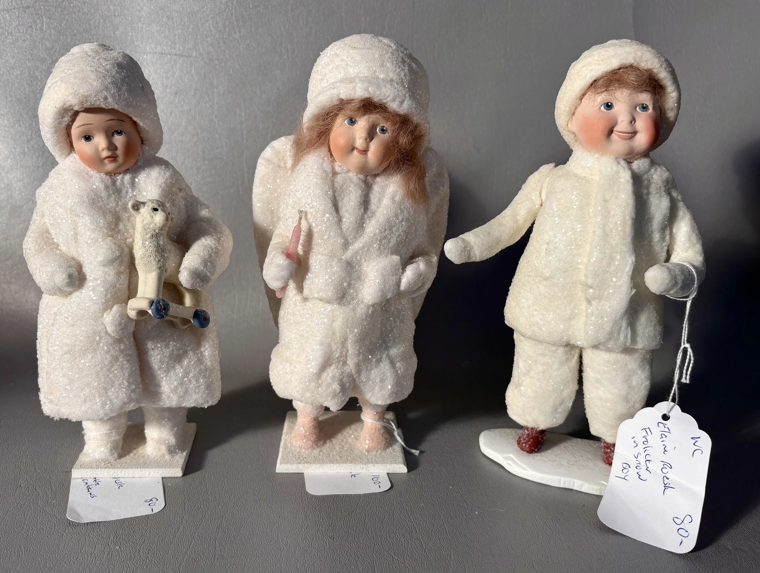 8” Snow Child with Sheep $80.00   8” Snow Child Angel $100.00   8” Snow Child Boy $80.00