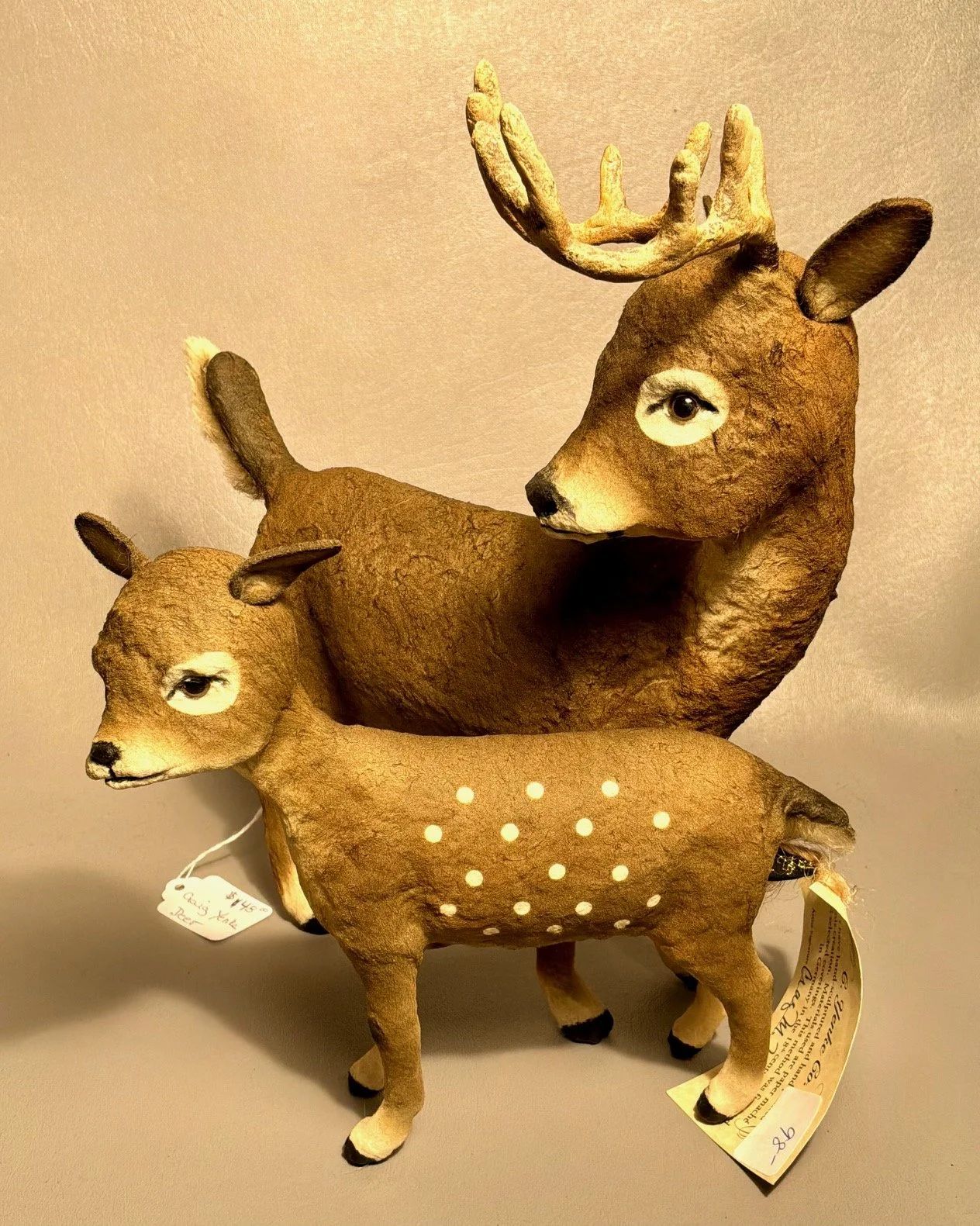 10”  Whitetail Deer Buck Deer $145.00.   6” Whitetail Deer Fawn $98.00