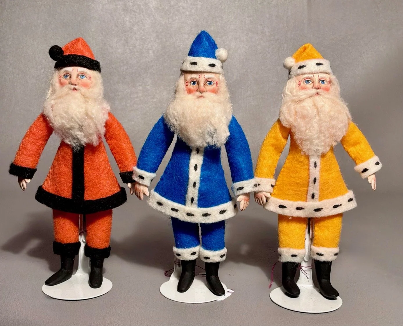 6” Orange, Blue or Yellow Santa $80.00 each