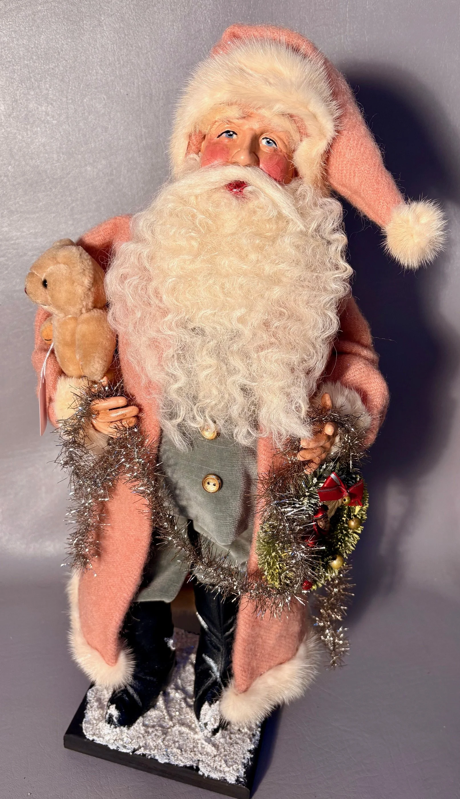  21” Santa in Pink Coat $675.00