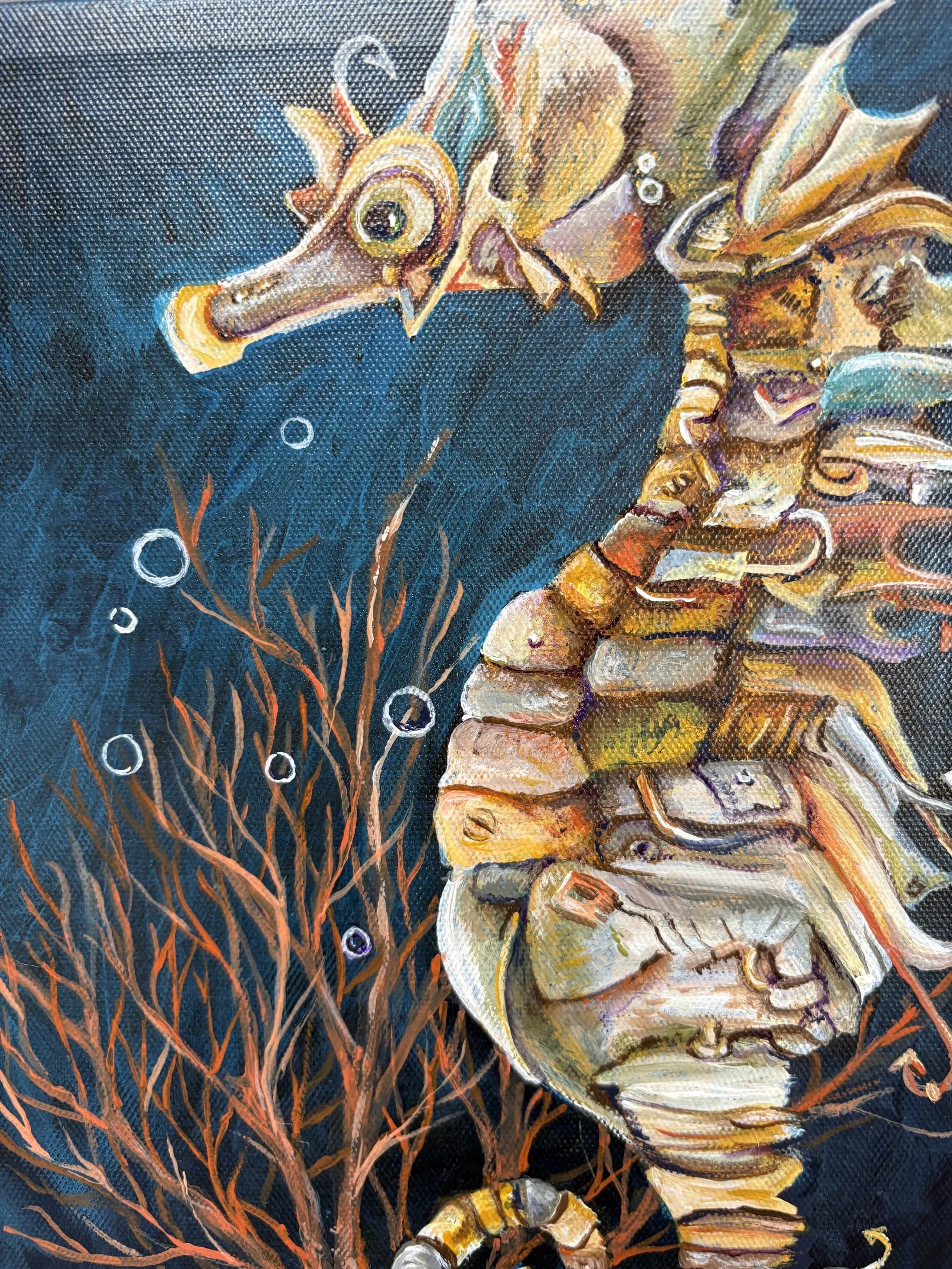   7”x9” Seahorse $45.00