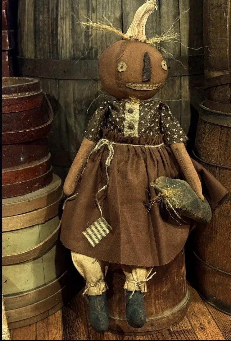  27” (not including stem)Tambra Pumpkin Girl  sitting $116.00