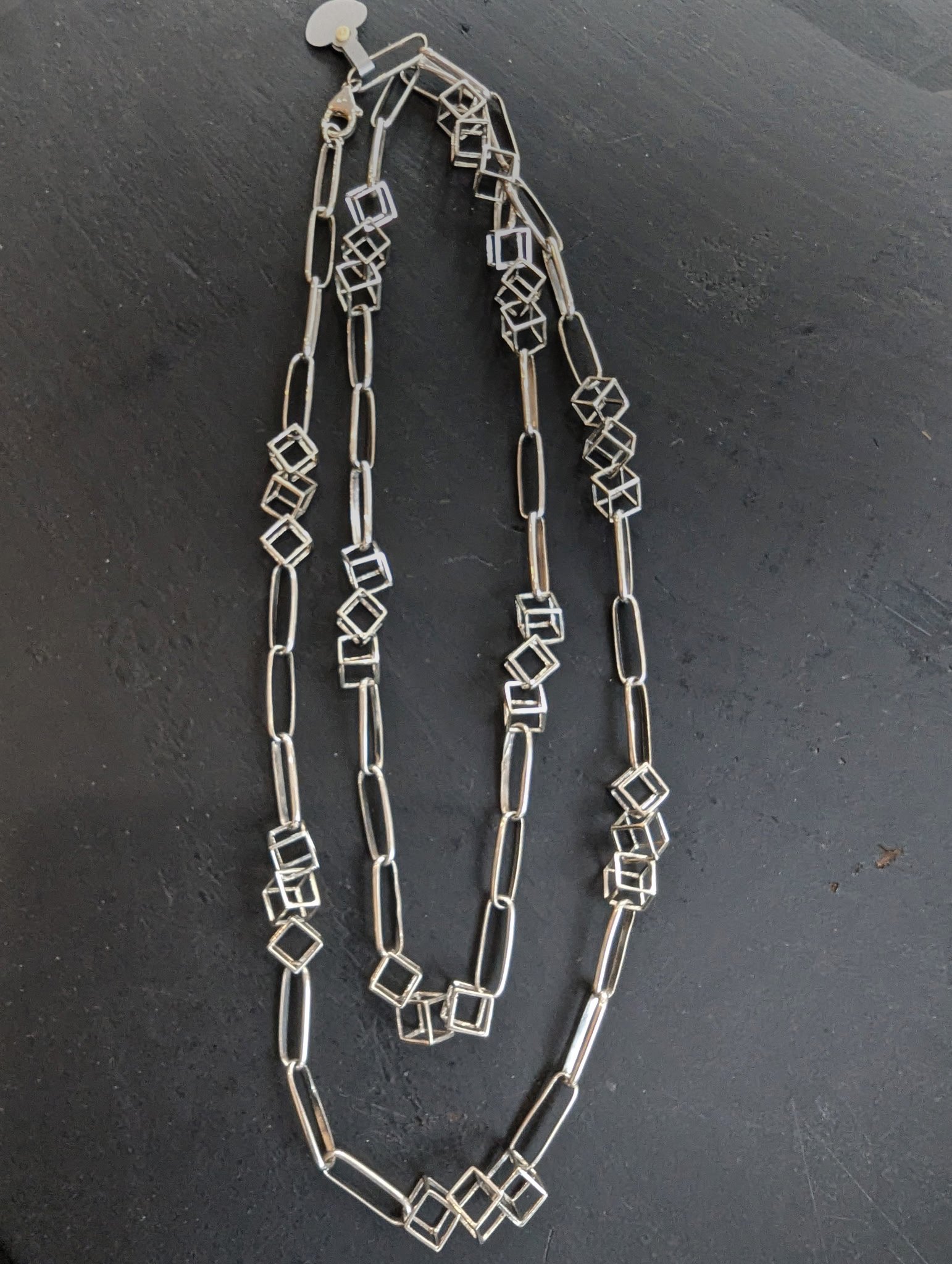 Double Strand Cube Necklace 