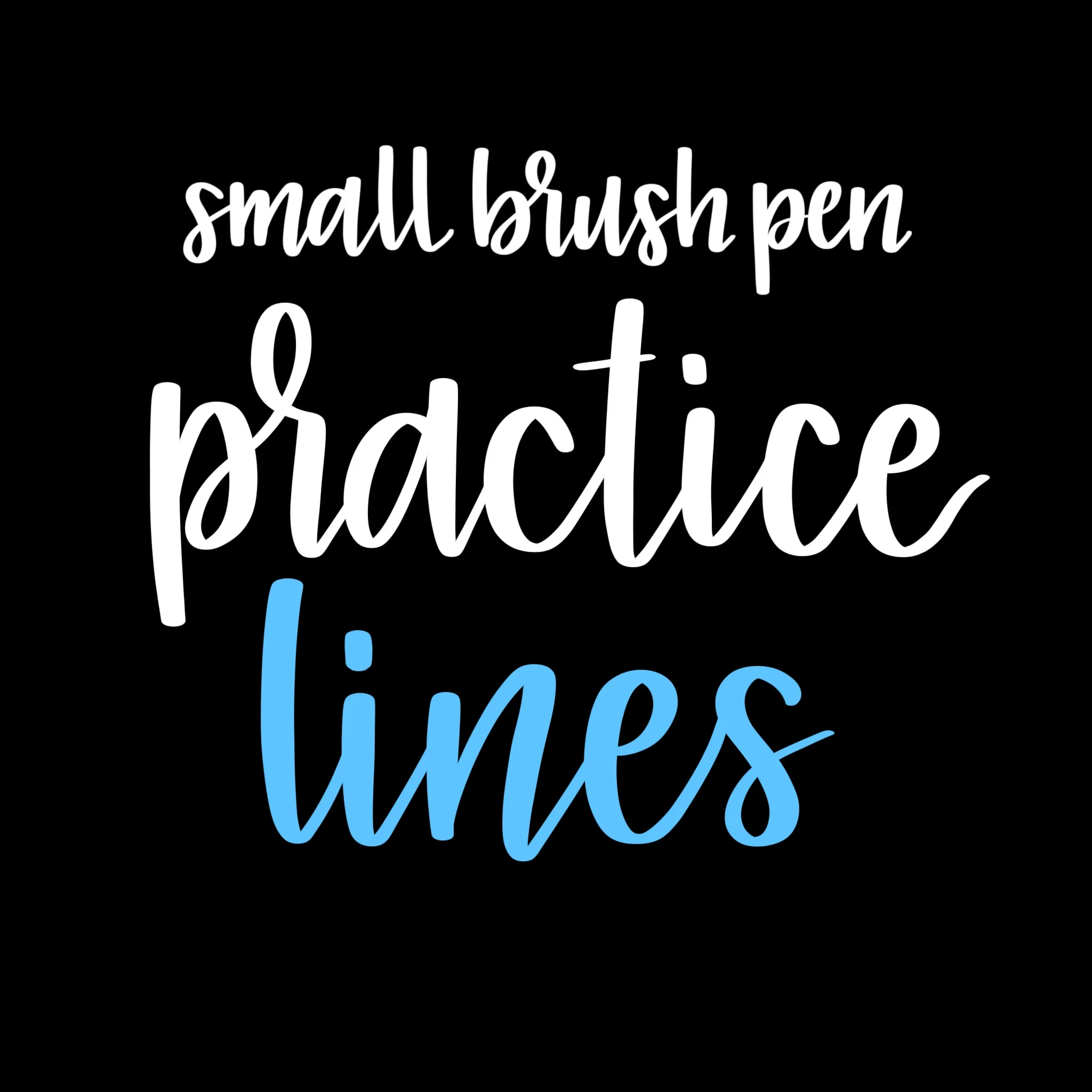 Blank Practice Lines for Small Brush Pens