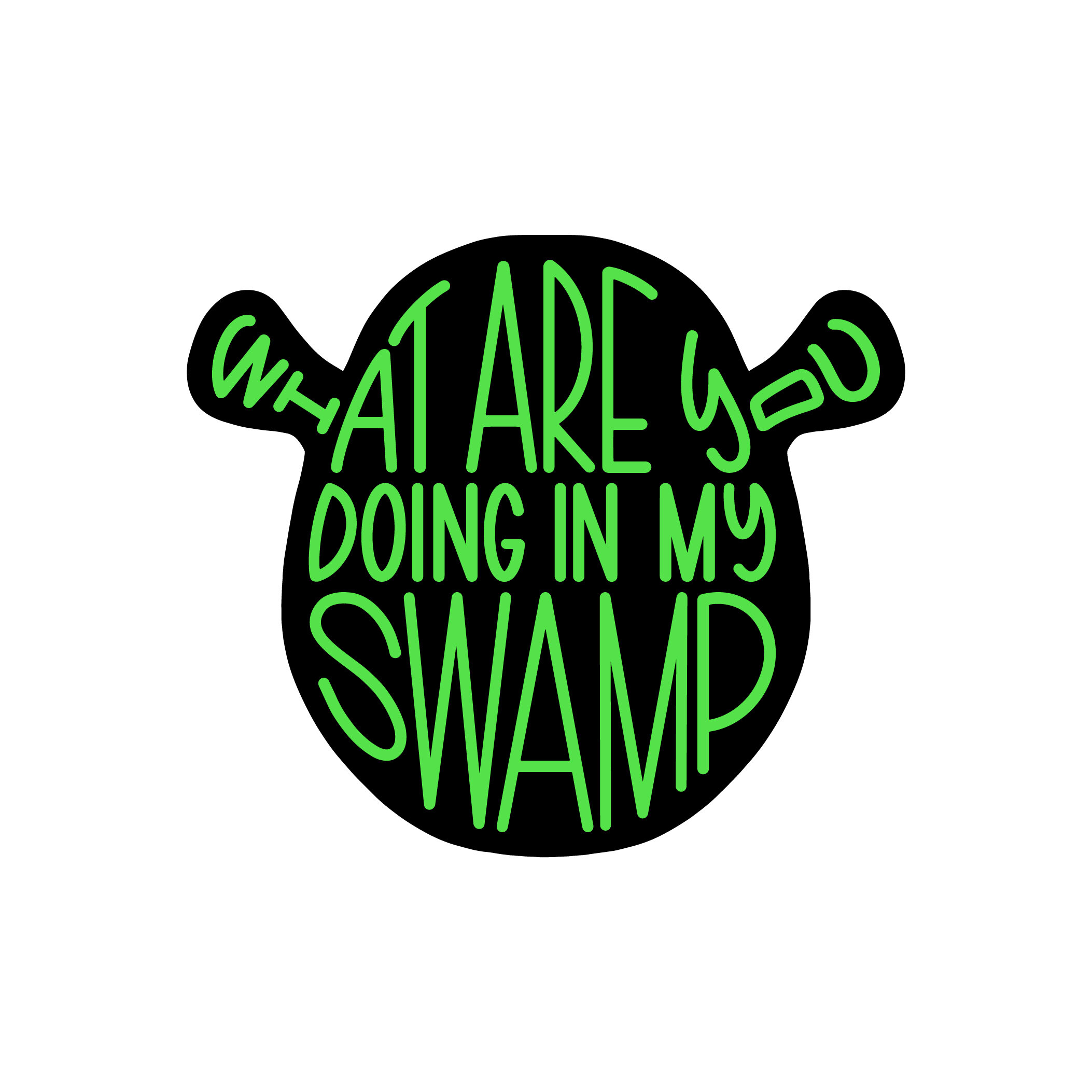 Shrek Quote SVG with Border