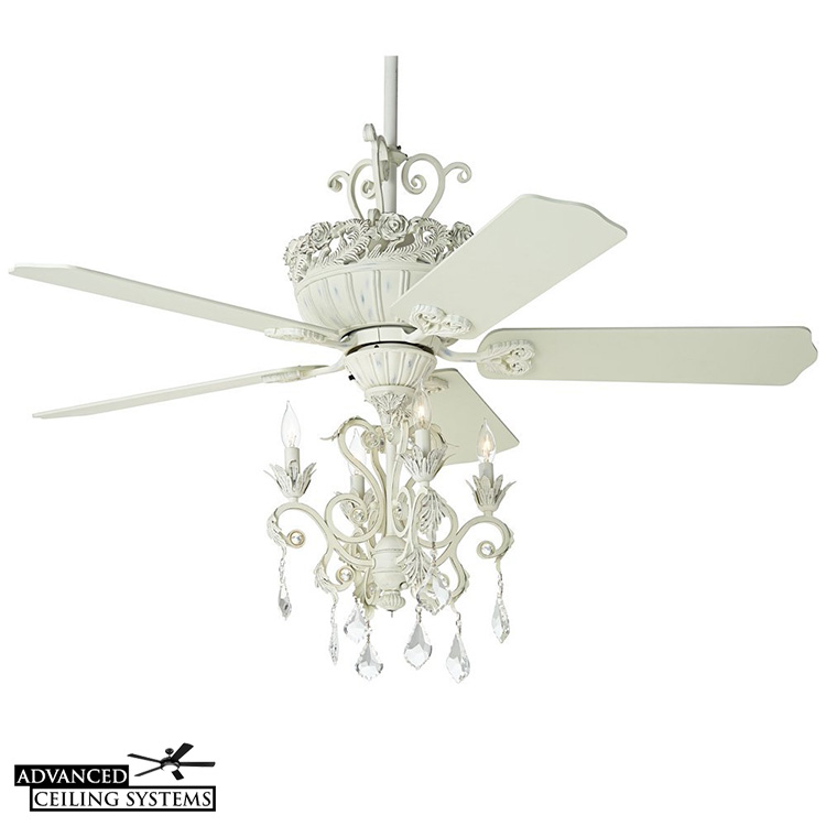 5 Unique Shabby Chic Ceiling Fan, Can You Hang A Chandelier From Ceiling Fan