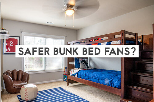 Bunk Bed Ceiling Fan Alternative, Kids Room Ceiling Fan