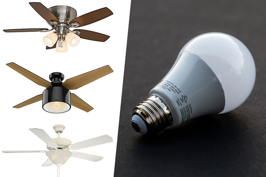 11 Best Ceiling Fans With Regular Light, Ceiling Fan Light Bulbs