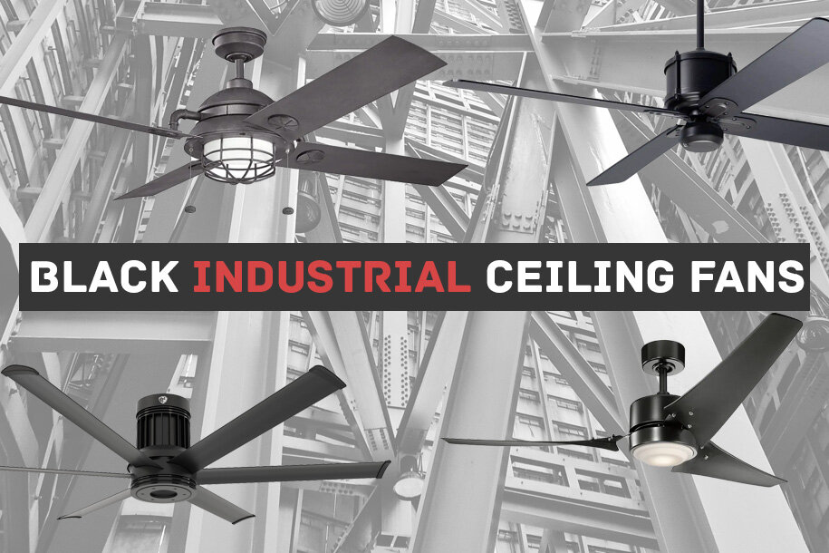 17 Black Industrial Ceiling Fans For, Black Industrial Ceiling Fan With Remote Control