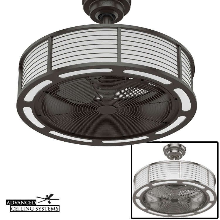 Caged Ceiling Fan Lights, Cage Enclosed Ceiling Fan With Light