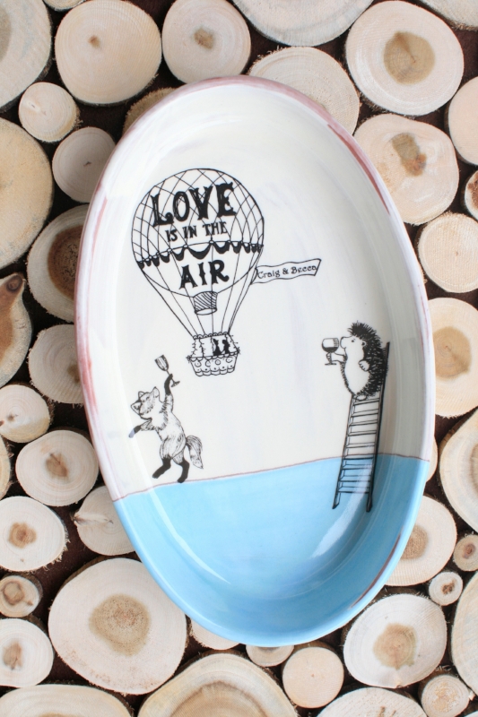 Custom wedding gift pottery SallyMack Chapel Hill