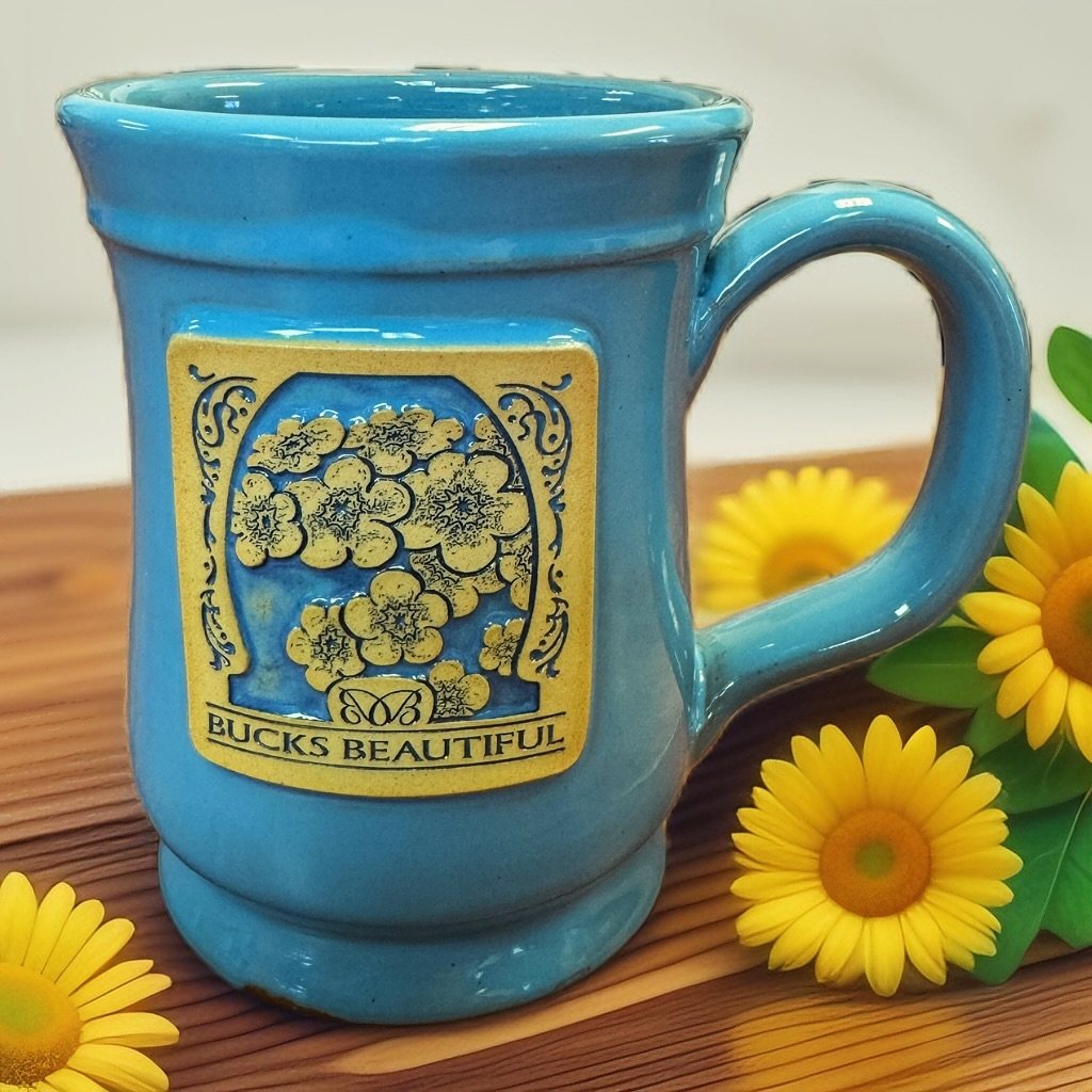 We are giving away this gorgeous mug by @bucksbeautiful a non profit committed to enhancing our landscapes and beautifying our towns through the planting of indigenous flowers. To enter just enter discount code BB24 upon checkout.