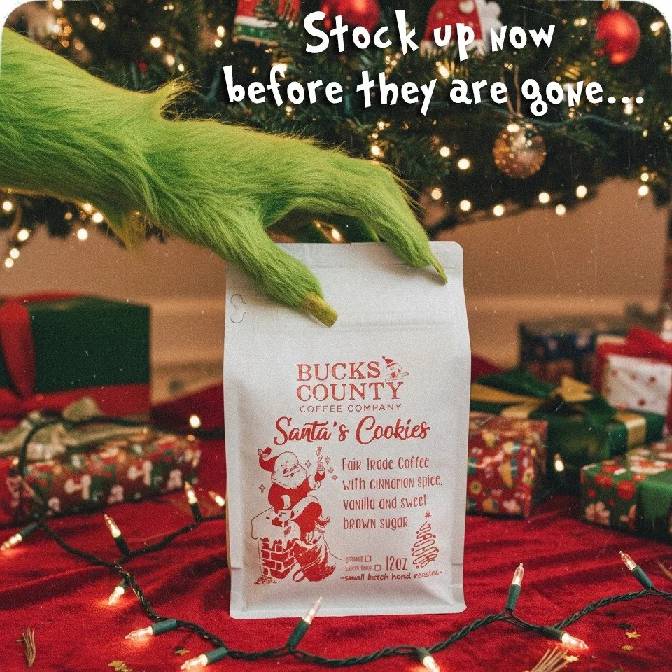 Watch Your Stash!
Better stock up on your Santa&rsquo;s Cookies coffee now, because a certain green, furry-fingered neighbor is on the prowl!

We&rsquo;ve heard reports of "presents" disappearing from under the tree, and honestly, we don&rs