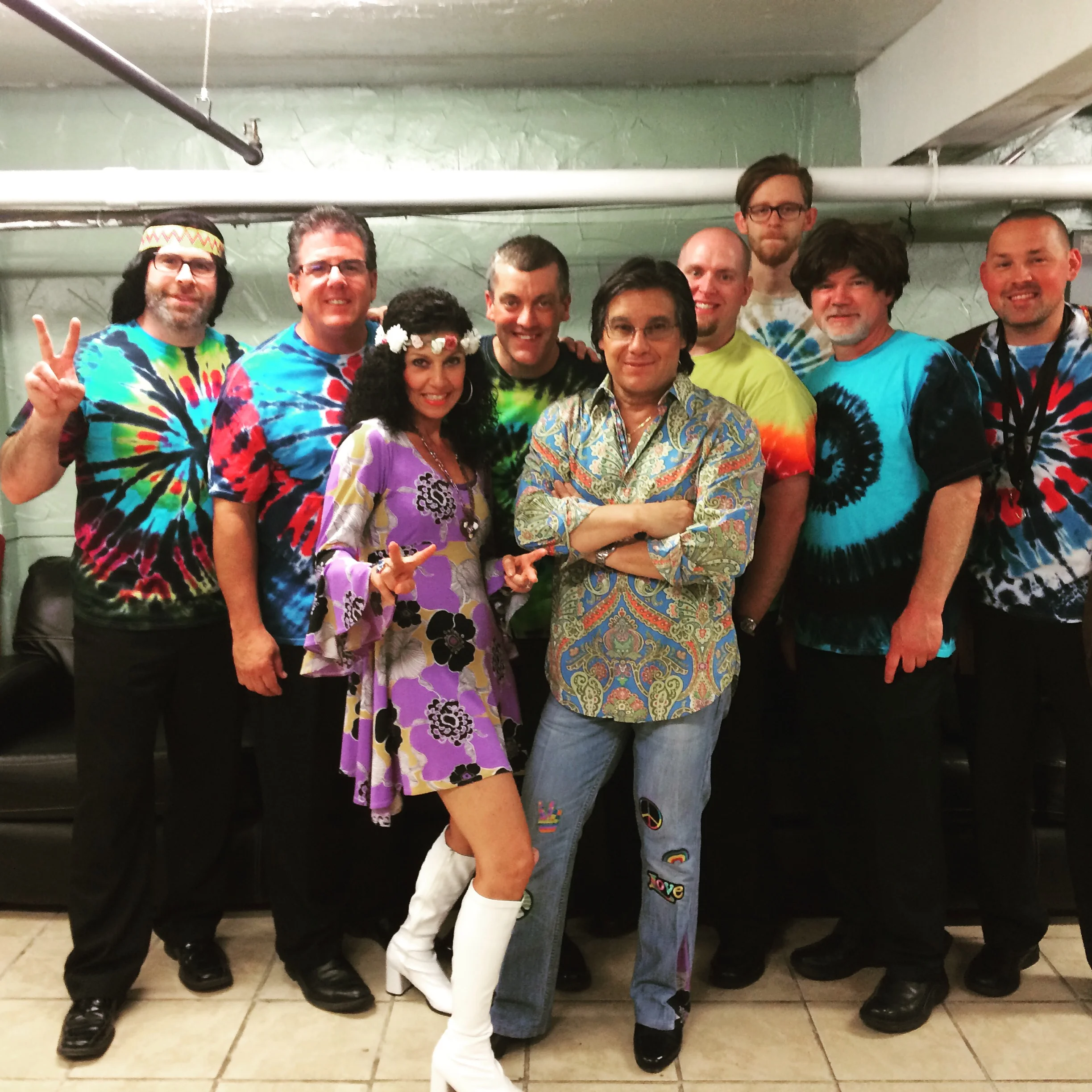 Whit Privette (second from left) and his band in New England. 