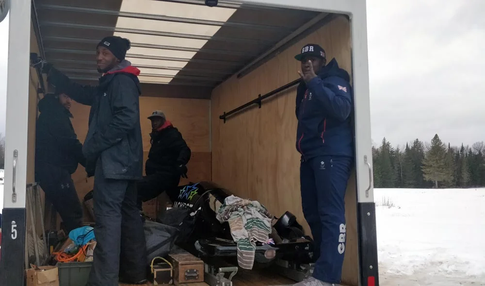 Commuting with the British Bobsleigh team!