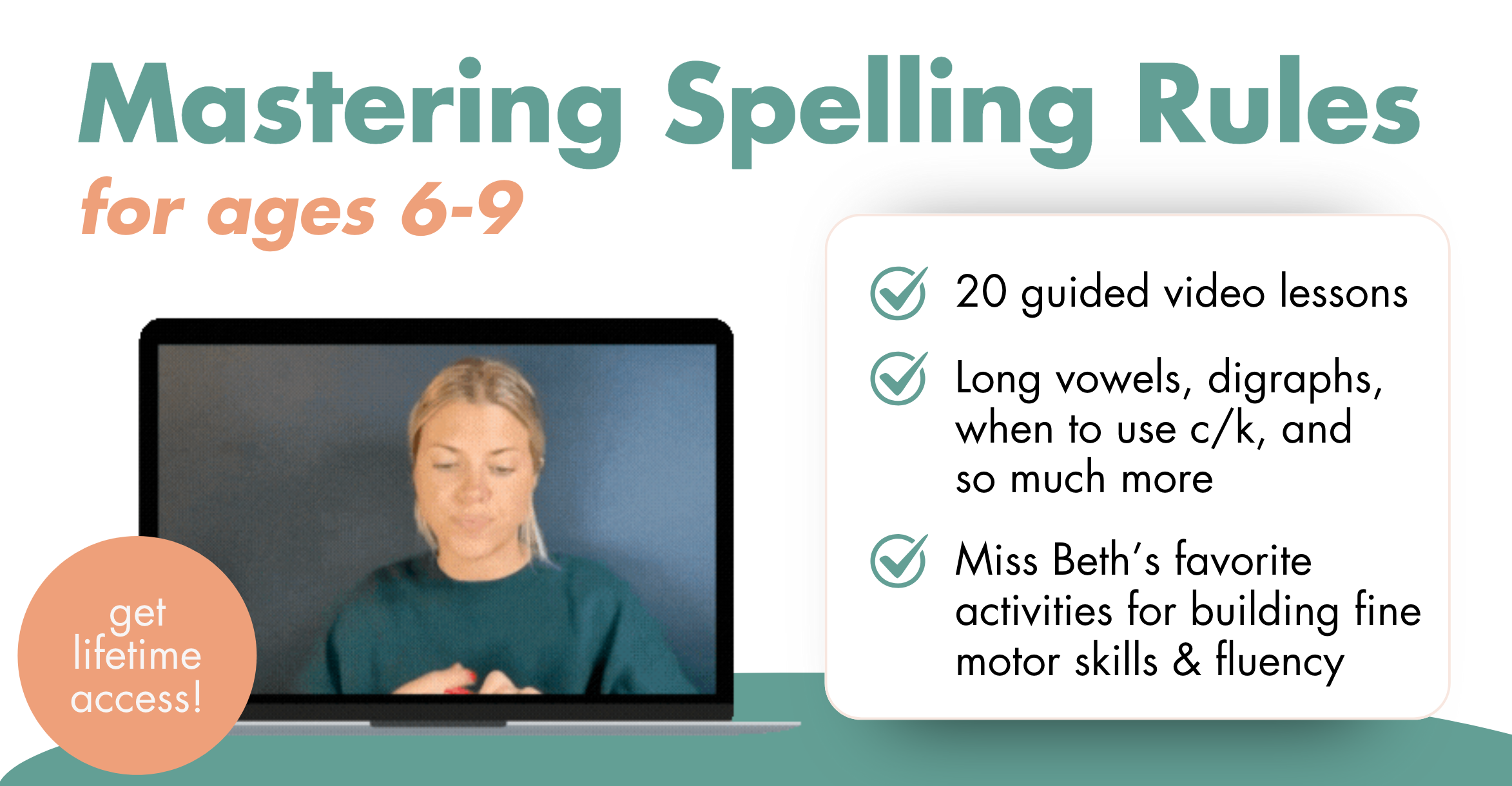 Mastering Spelling Rules workshop for first graders with guided video lessons from Big City Readers