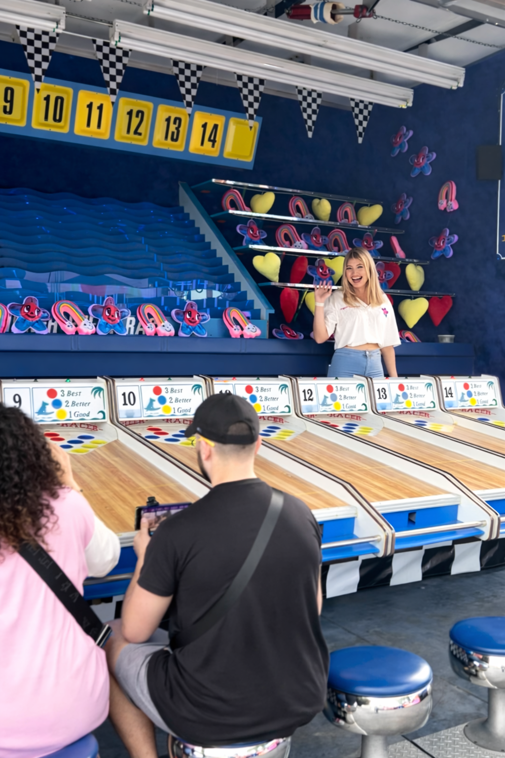 Event staff assisting with guest interaction