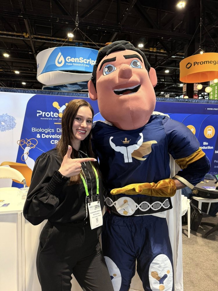 Costumed mascot performer representing a brand at an event