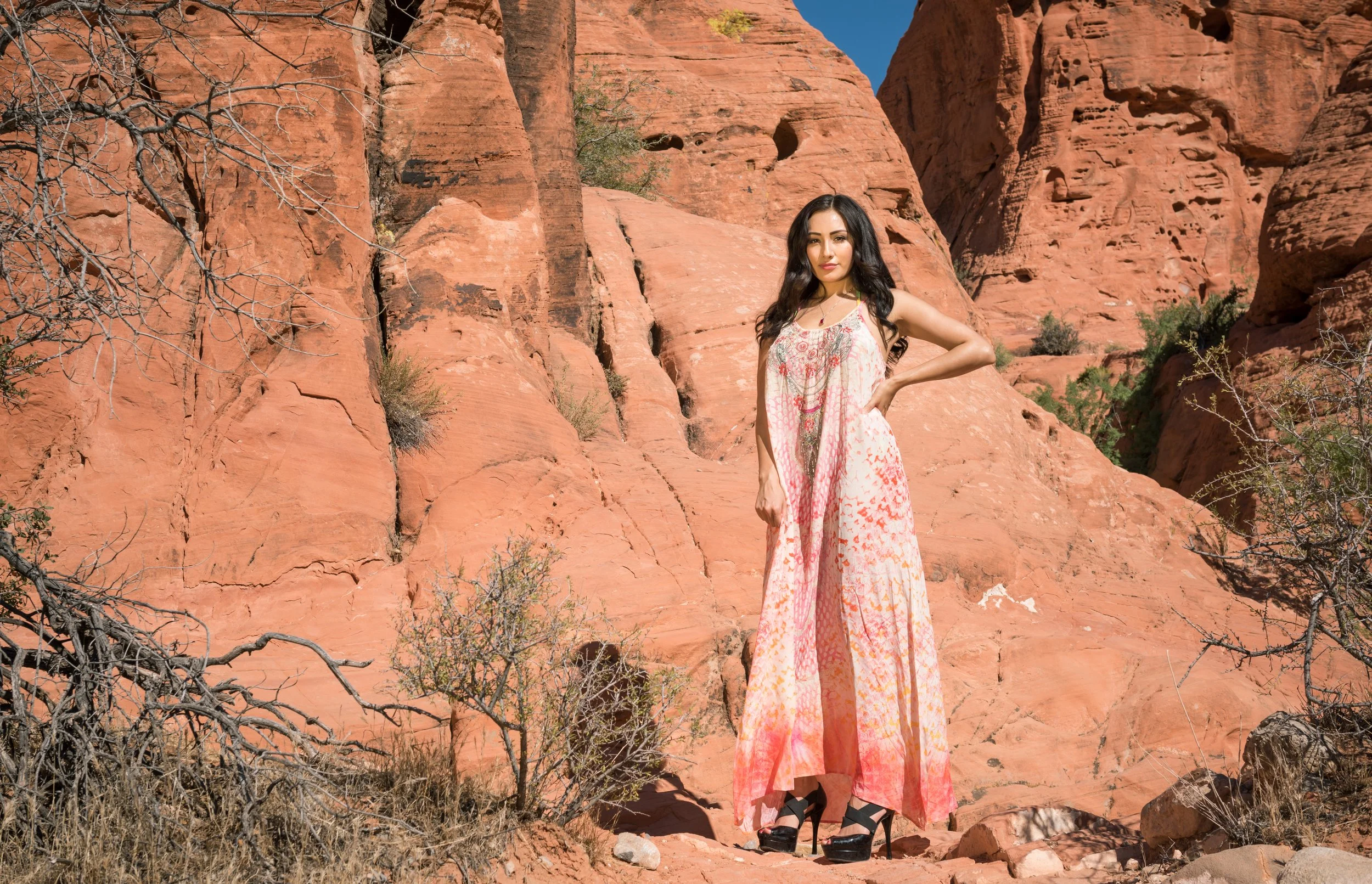 Photoshoot model for brand campaign in Las Vegas