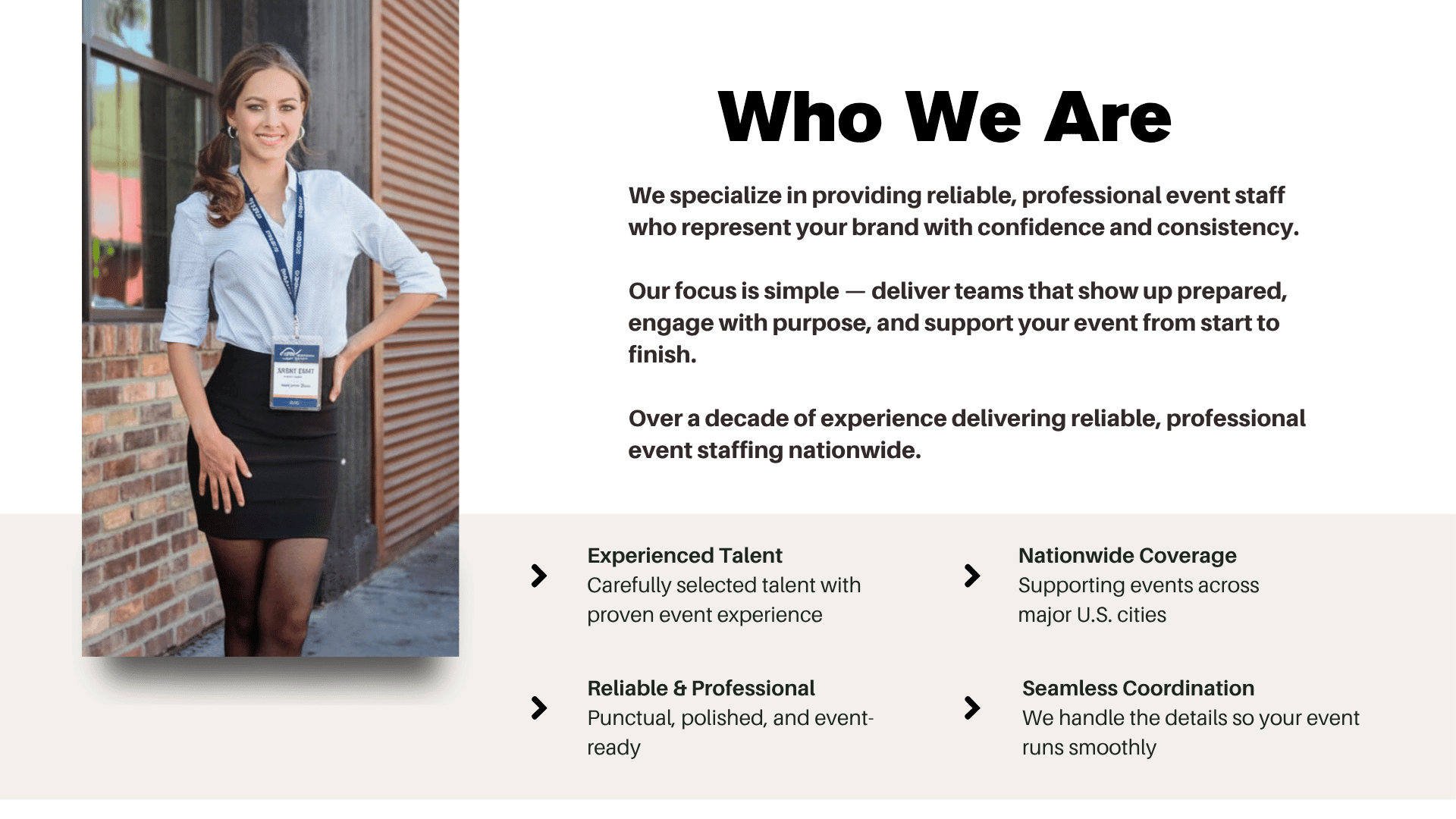 Blossom Talent event staffing agency experience