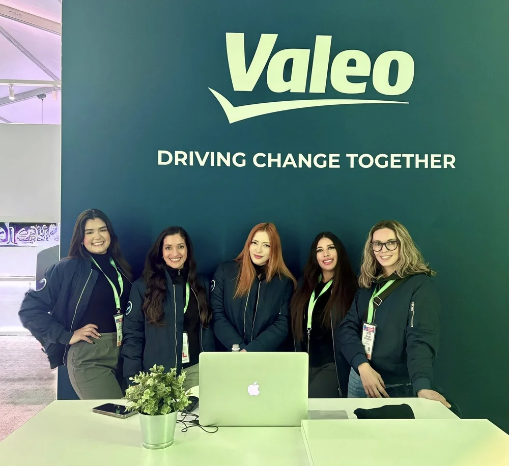 Blossom Talent trade show team representing Valeo
