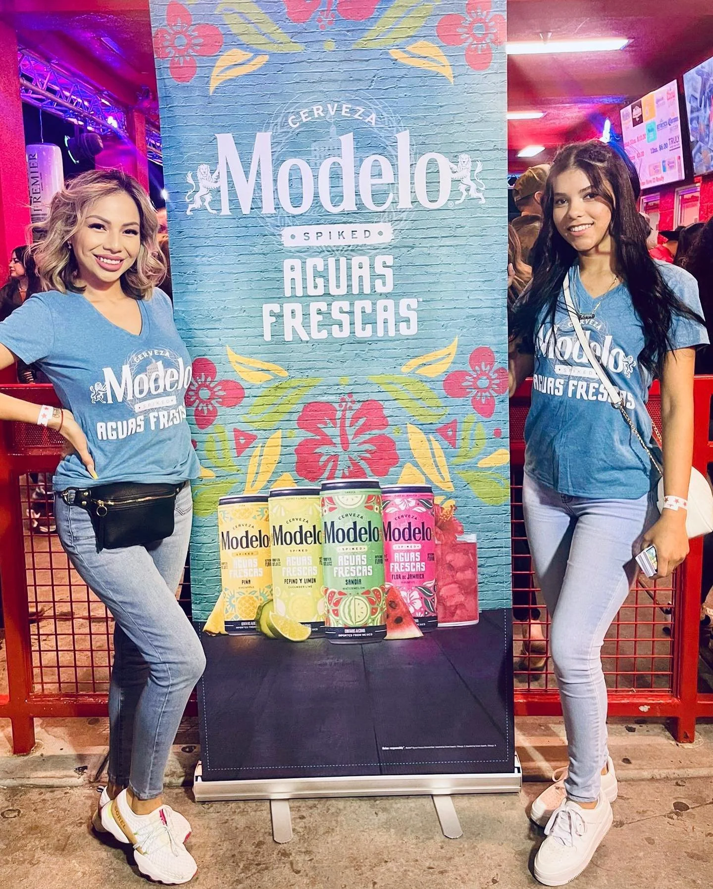 Beverage model during a brand activation in Las Vegas