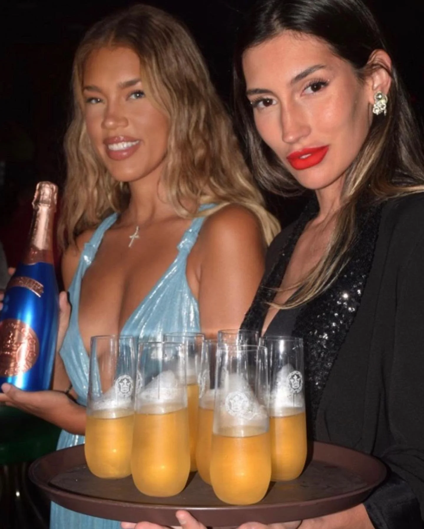 Beverage model during a brand activation in Miami