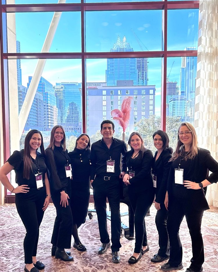 Event staff supporting guests during a live event