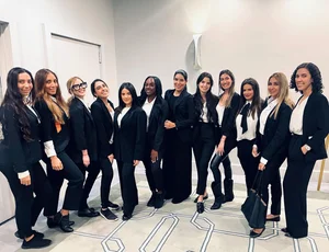 Event staff supporting guest services