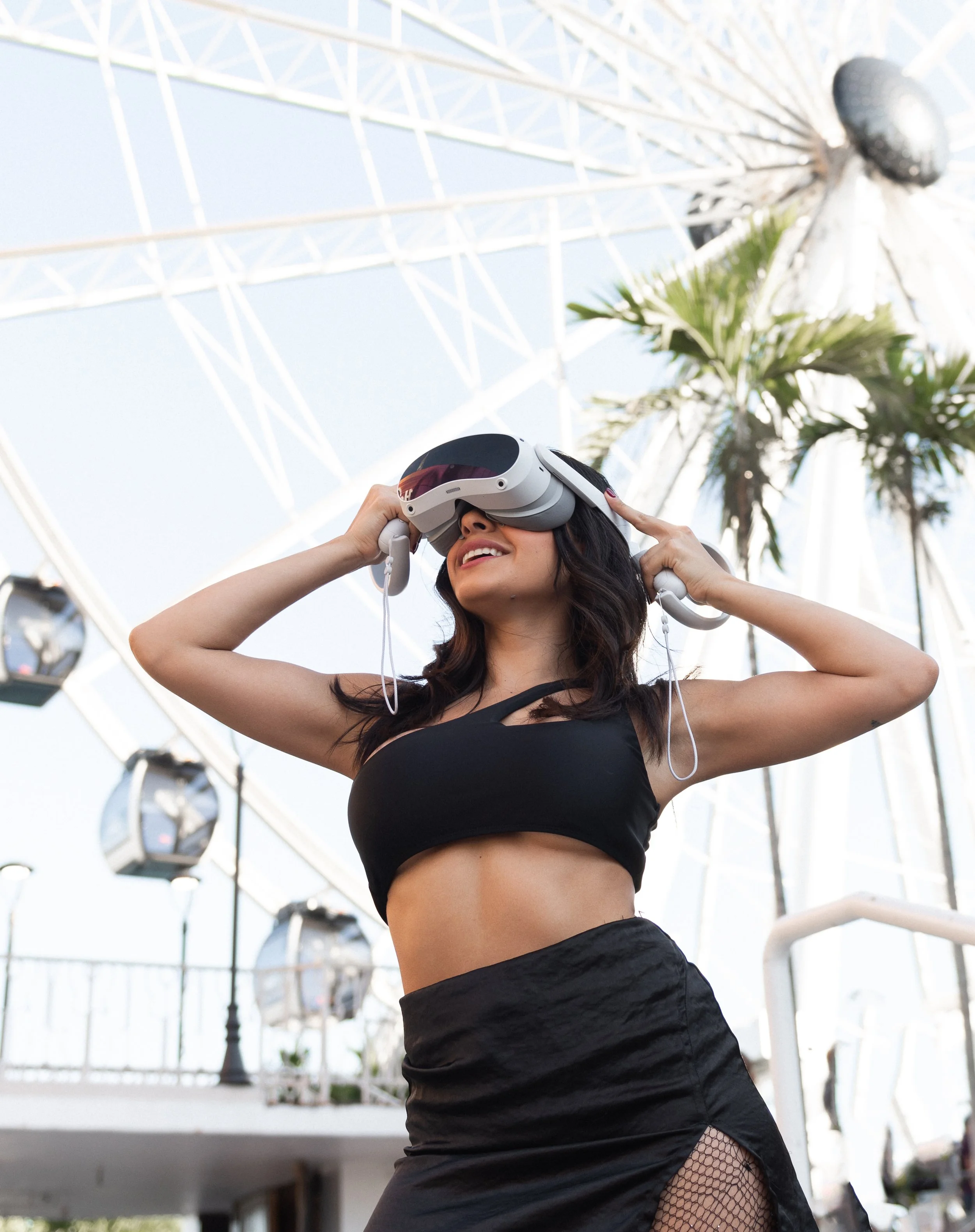 Production talent during a campaign shoot in Miami