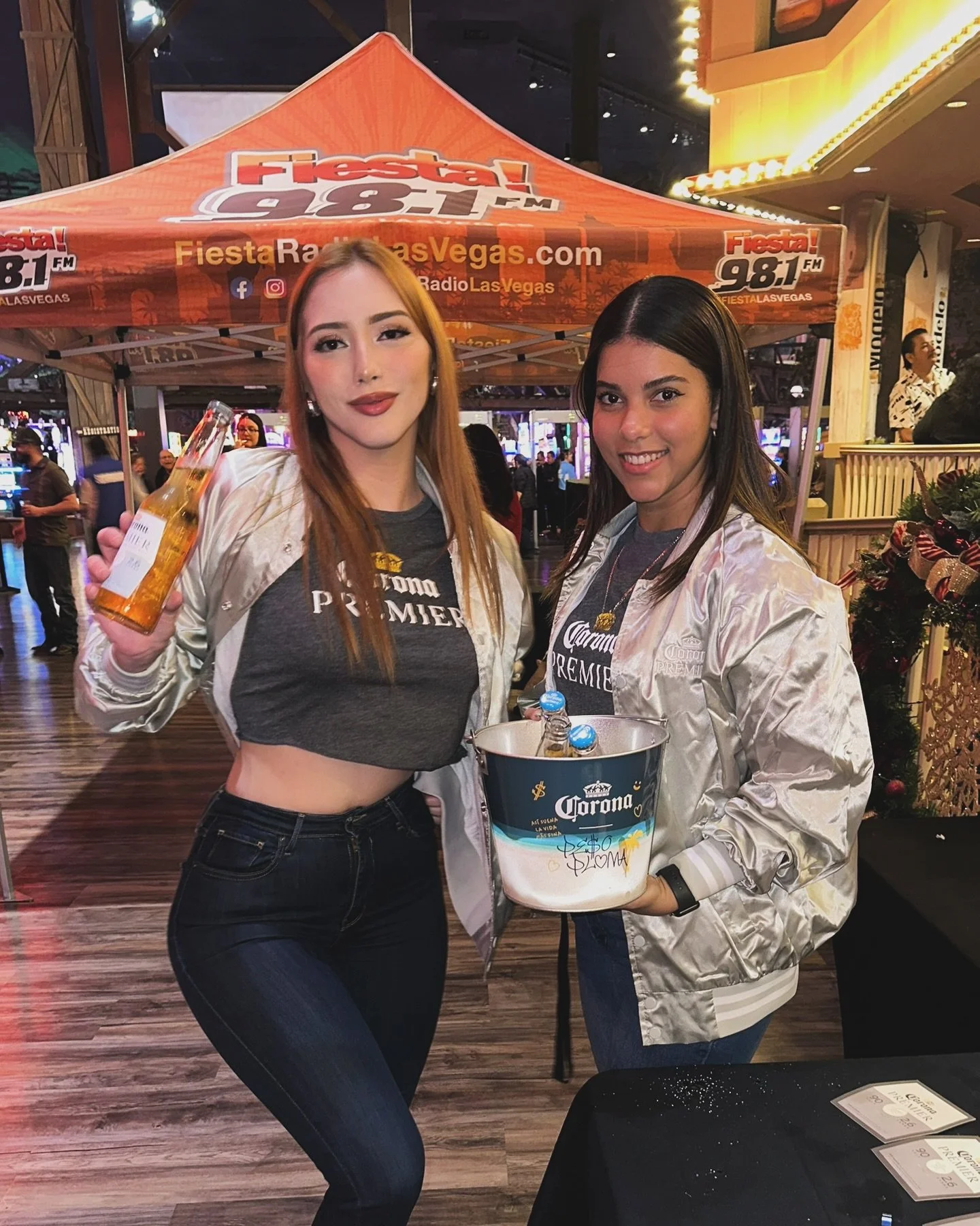 Beverage model during a brand activation in Las Vegas