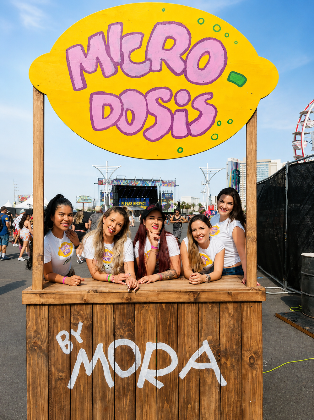 Blossom Talent promotional models supporting a high-energy live brand activation footprint