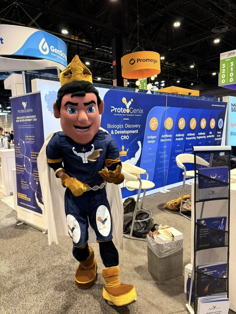 Event mascot performer representing a brand