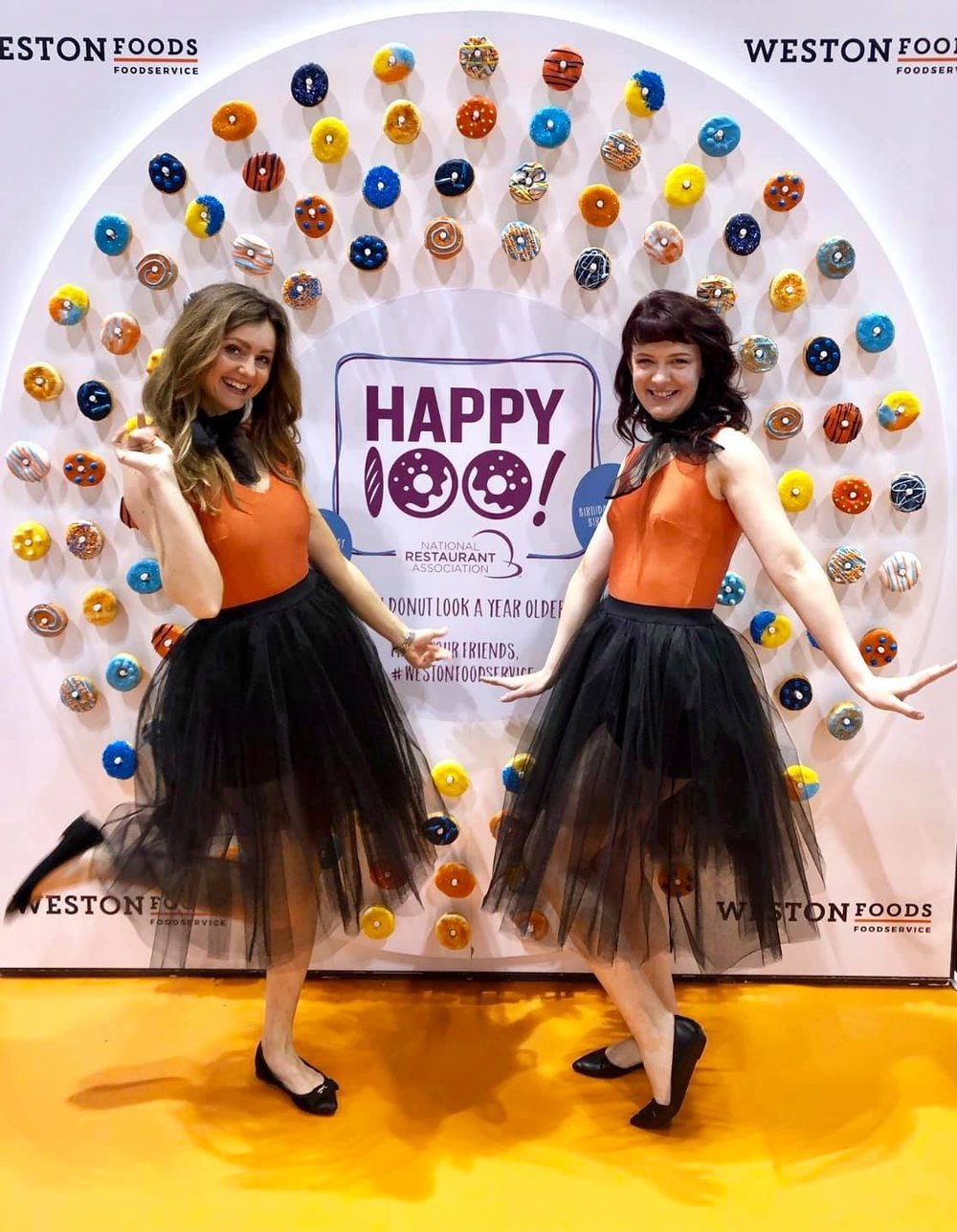 Hostesses at a trade show in Chicago