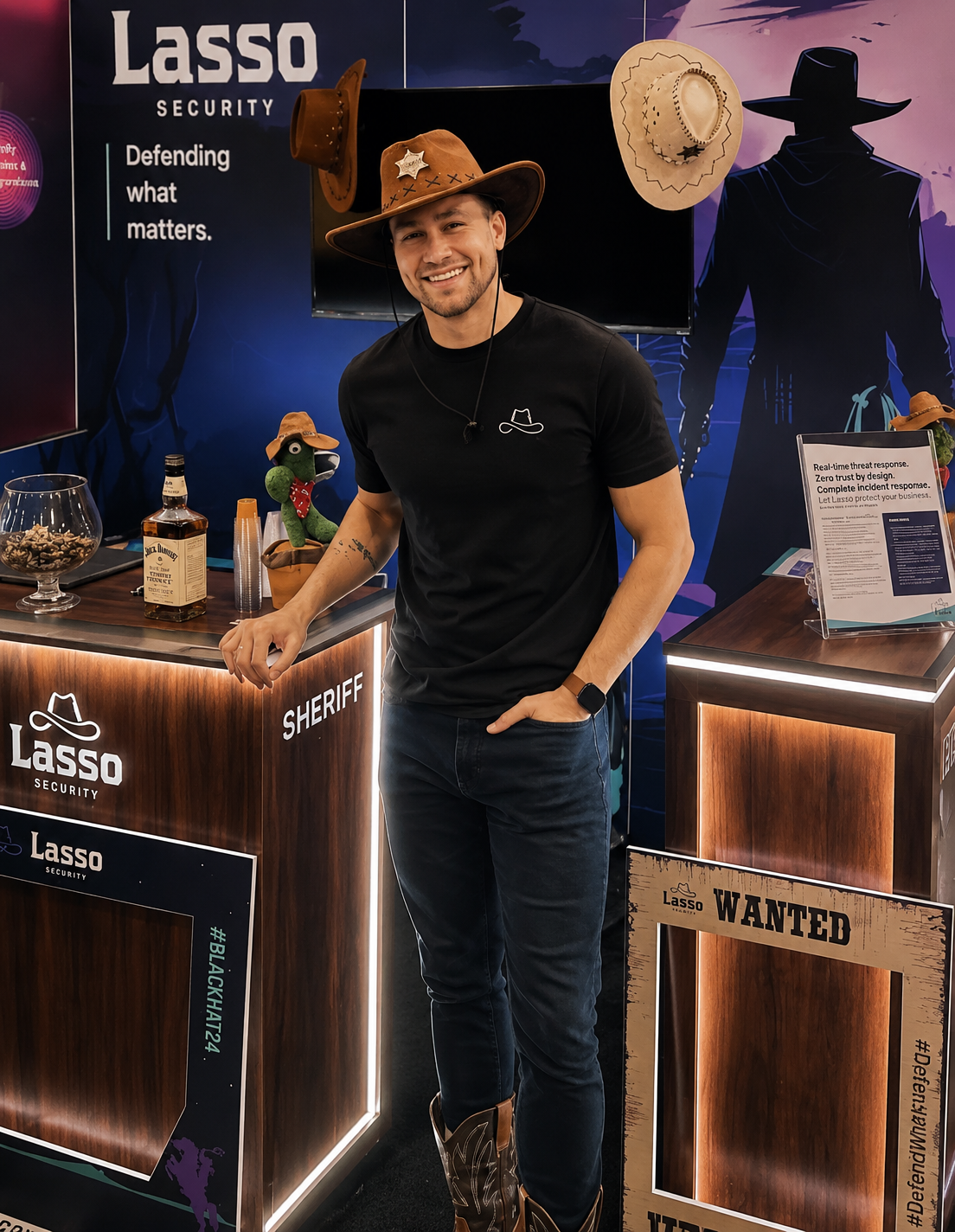 Professional brand ambassador supporting attendee engagement at a Dallas trade show and convention event.