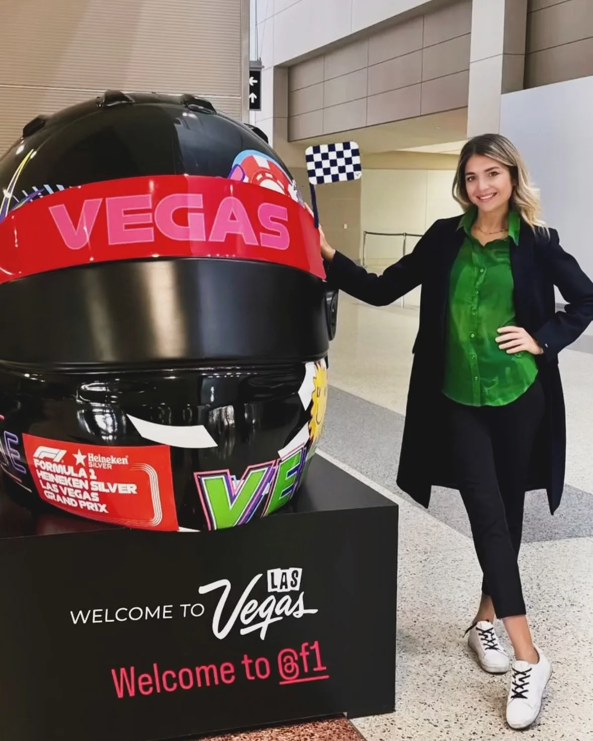 Professional trade show model representing Heineken at a Las Vegas event