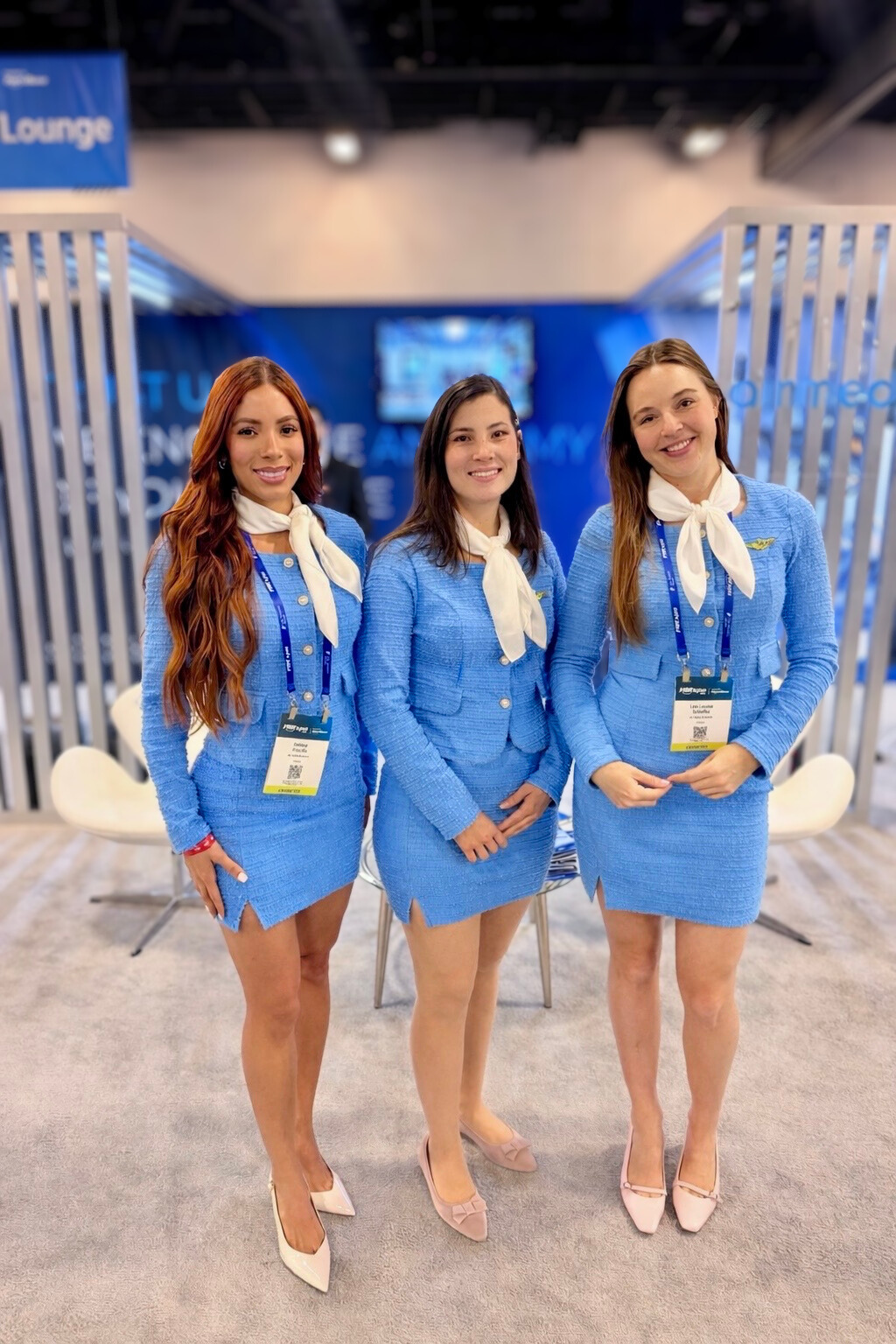 Miami trade show hostesses and brand ambassadors representing a brand at a convention booth
