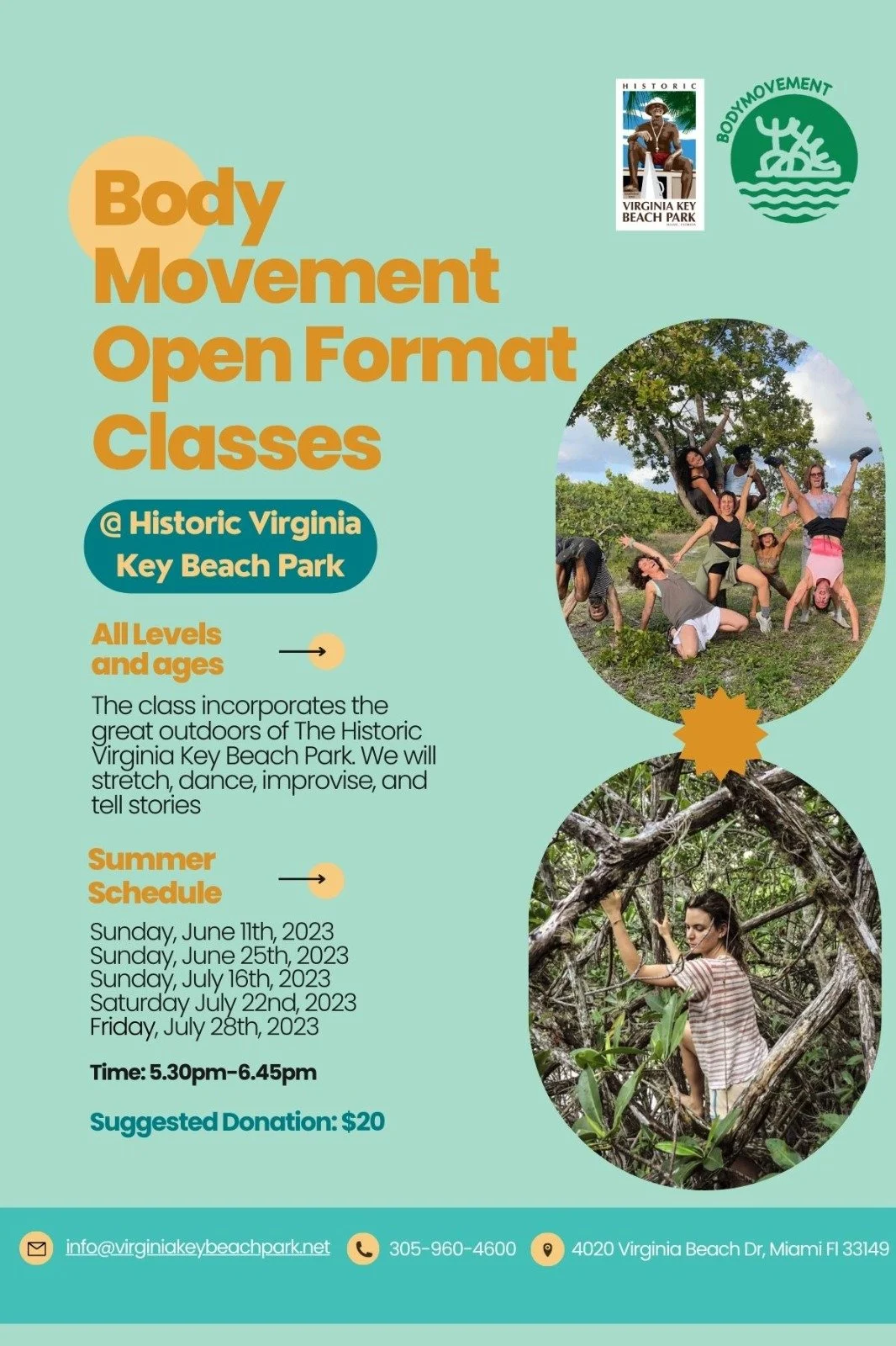 Bodymovement at The Historic Virginia Key Beach Park 