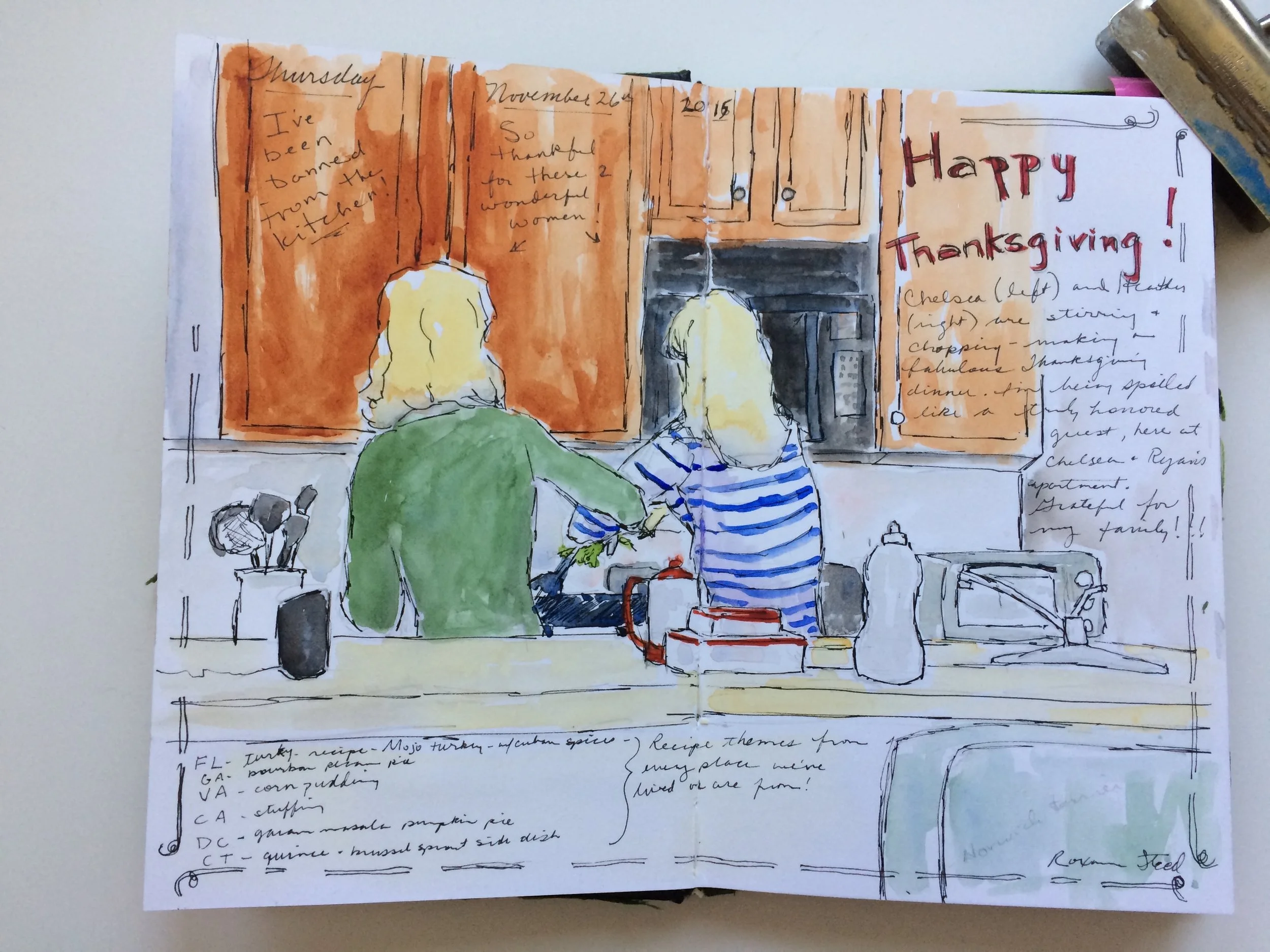 This sketchbook is a Stillman & Birn book with hotpress watercolor paper - a very smooth surface.