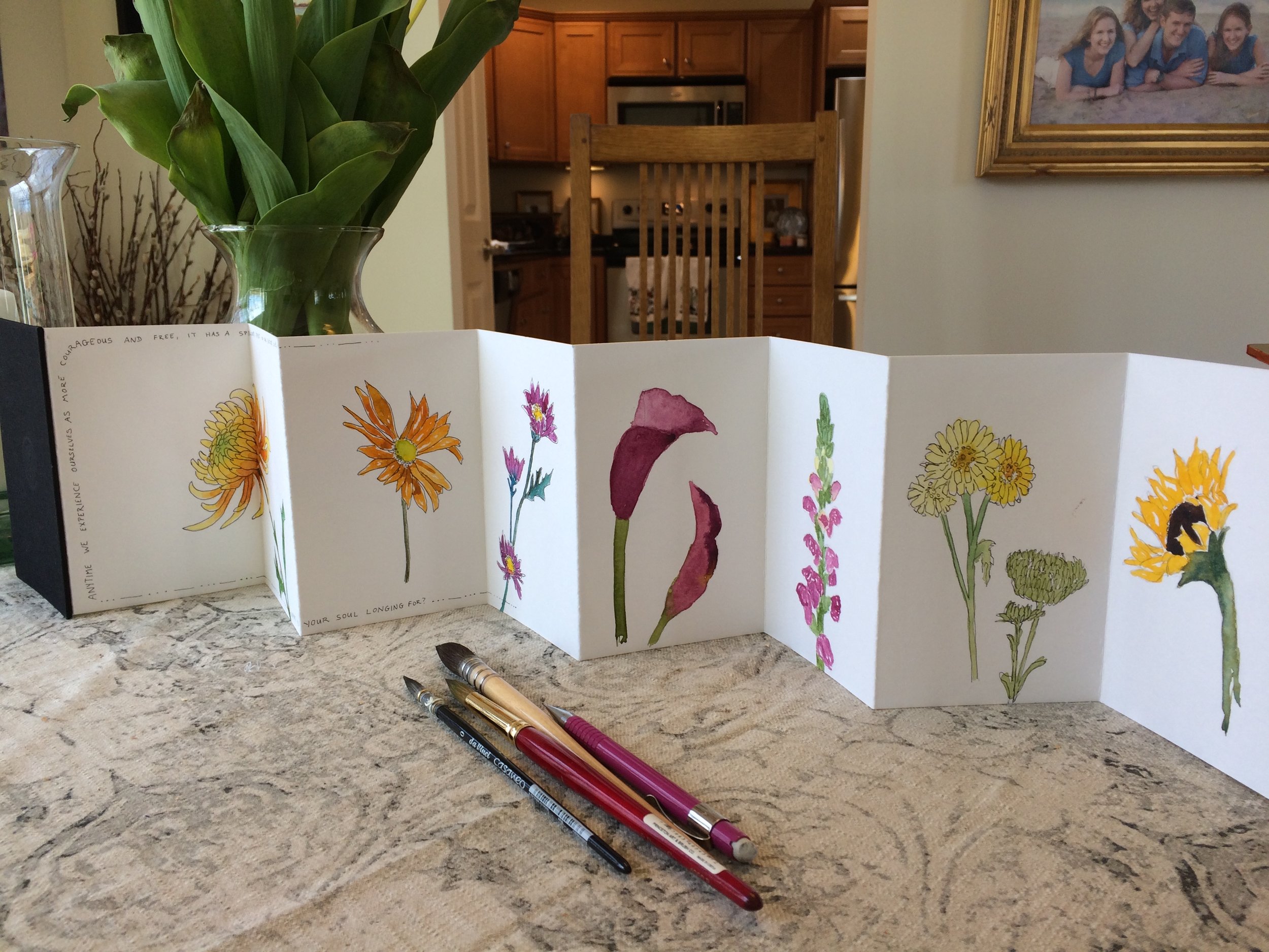 Watercolor Meditation Workshop &amp; Embrace Winter in Roxanne's Studio