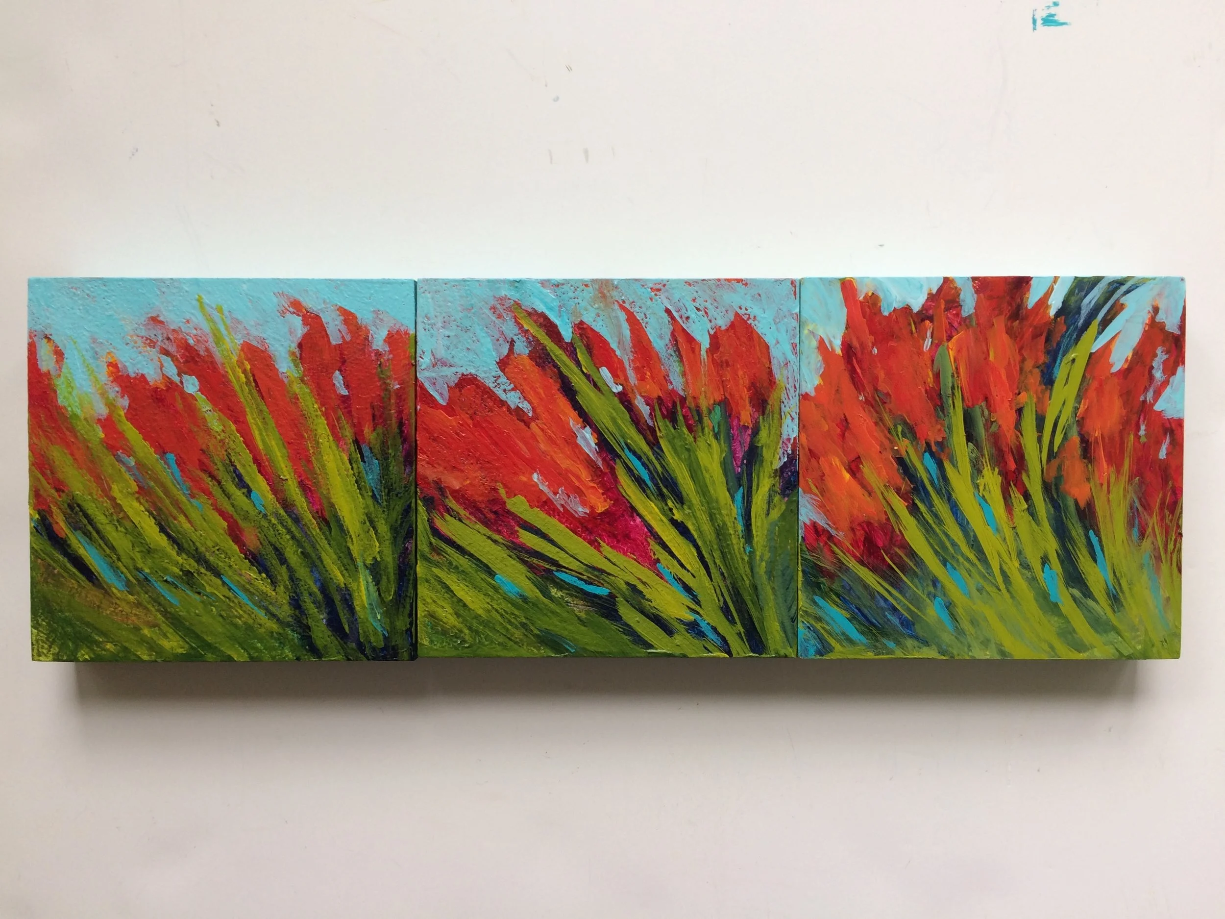 Hedgerow of Montbretia (tryptich).jpg